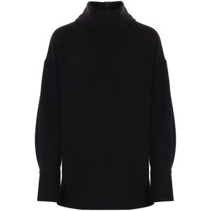 ALBERTO BIANI Women's High-Neck Long Sleeve Top with Cuffed Sleeves Women BLACK